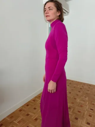 Vestido asimétrico buganvilla una manga