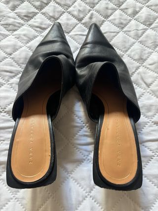 Mules Zara tacón Talla 36