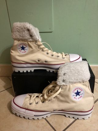Converse All Star invernali beige 44 nuove