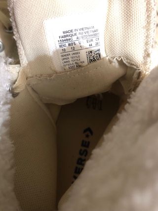 Converse All Star invernali beige 44 nuove