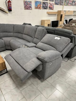 Sofá Rinconera Gris Grande