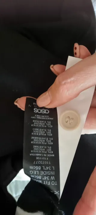 Pantalón slim ASOS negro