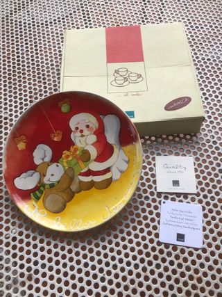 Piatto Thun Natale Babbo Natale Renna