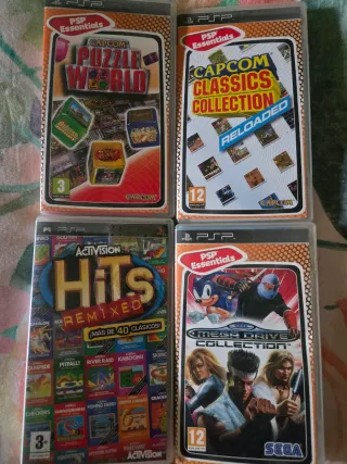 Consola Sony PSP AZUL bibrante + 4 Juegos