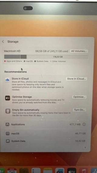 MacBook Air M1 2020 256GB Plata