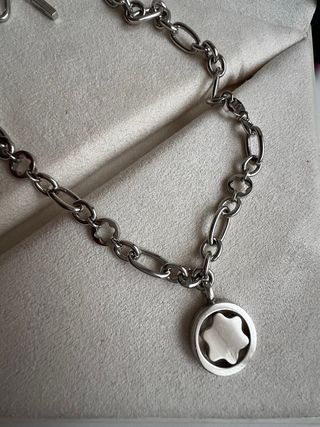 COLLAR MONTBLANC STAR PLATA Y NÁCAR