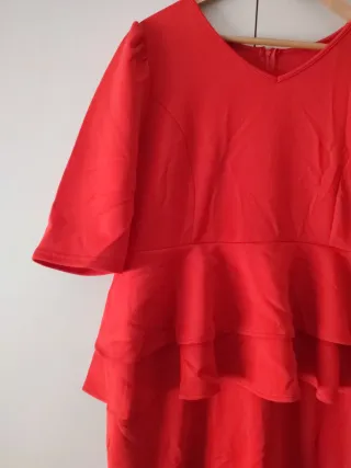 Vestido fiesta curvy rojo talla XXXL