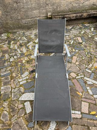 2 Hamacas de tela y metal gris