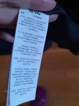 Chaqueta Mango Negra Talla S