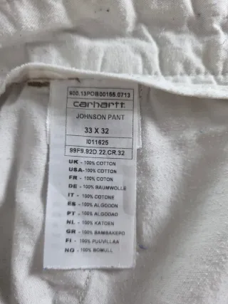 Carhartt WIP Johnson Pant Beige 33x32