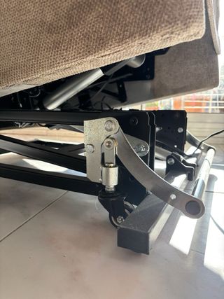 Sillón reclinable marrón/gris