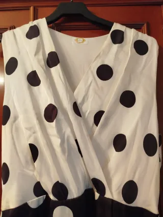 Vestido largo lunares