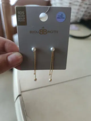 Pendientes Bijou Brigitte Perlas y Circonitas