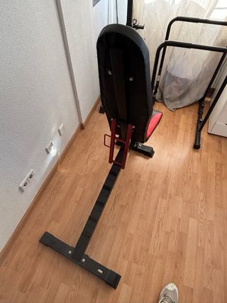 Banco de musculación con rack