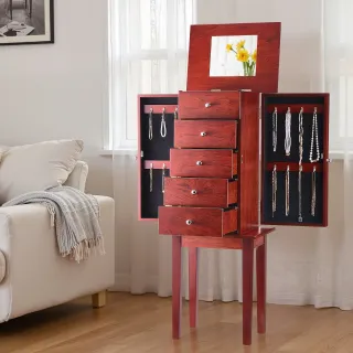 Mobiletto Cassettiera Portagioielli Legno Specchio