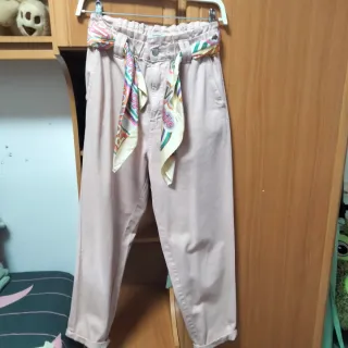 Set 2 Pantalones Buggy Cintura Fruncida.