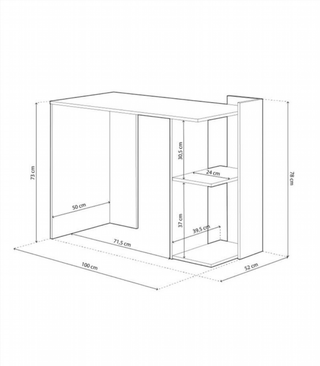 Escritorio Estudio Reversible. Blanco Artik Y Rob