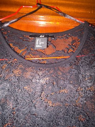 Vestido H&M negro con encaje