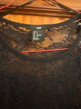 Vestido H&M negro con encaje