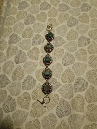 Bracciale Argento con Pietre Verdi