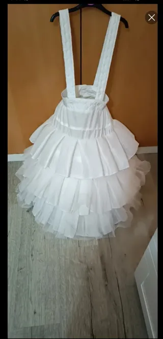 Cancán Fallera Niña Blanco