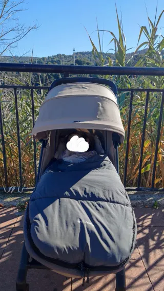 Saco invierno cochecito bebé gris