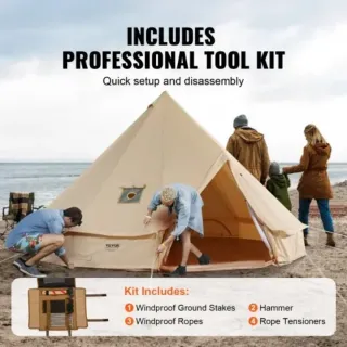 Tienda Campaña Lona 3m 4 Personas VEVOR✅️