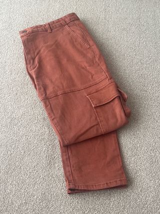 Pantalones Tejano Naranja Cargo