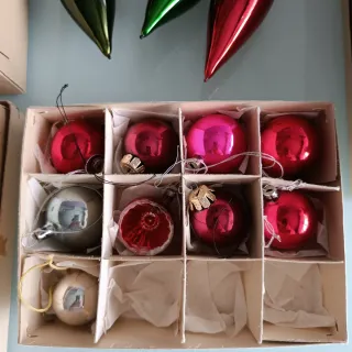 Bolas de Navidad Vidrio Vintage