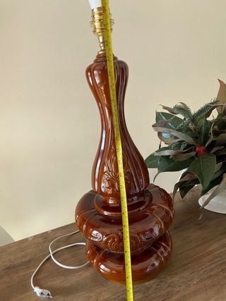 Lámpara cerámica Manises vintage marrón