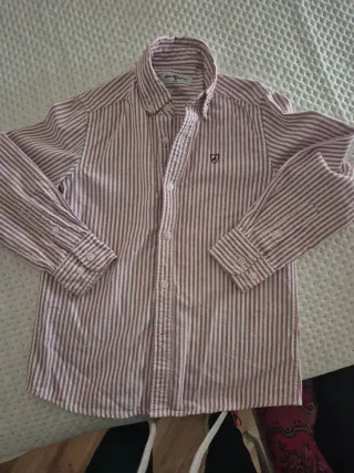 Camisa Álvaro Moreno Talla 3-4 Rayas granate 6