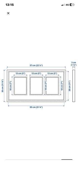 Marco de fotos 55x28 cm