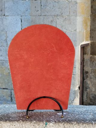 Espejo de mesa grabado floral