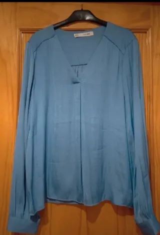 Blusa Sfera azul manga larga