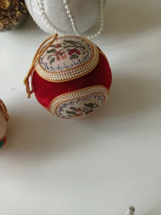 Palle decorative artigianali per albero di Natale