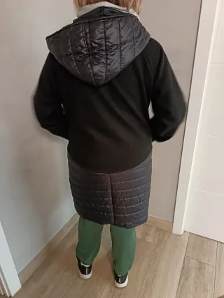 Abrigo negro paño forrado