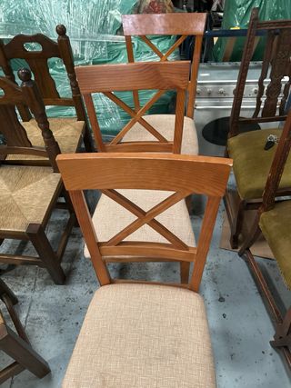 3 Sillas de Comedor Madera Clara