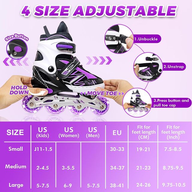 Patines de Ruedas para niños y jóvenes para Deport