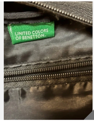 Borsa a tracolla uomo Benetton nera