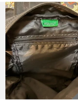 Borsa a tracolla uomo Benetton nera