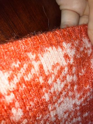 Falda de punto cuadros naranja Primark