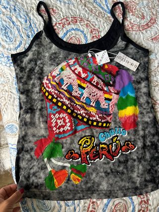 Camiseta SIN MANGAS Chullo Perú Talla Única