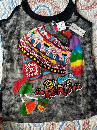 Camiseta SIN MANGAS Chullo Perú Talla Única