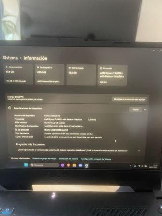 ASUS TUF Gaming A15 RTX 3060 1TB SSD 16GB RAMZ