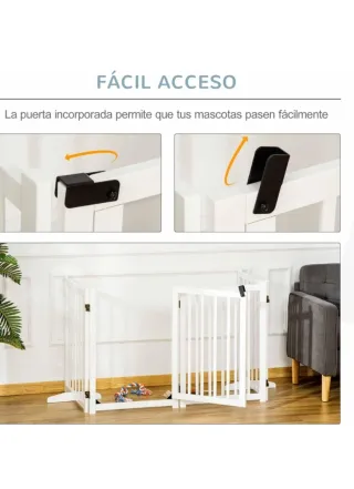 Valla separadora blanca