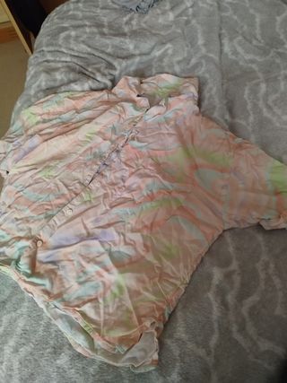 Camisa naranja manga corta tie-dye