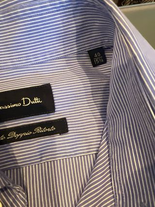Camisa Massimo Dutti Azul Rayas
