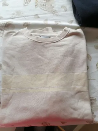 Lote 2 sudaderas hombre beige y azul marino