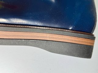 Scarpe Peperosa donna blu con pelliccia