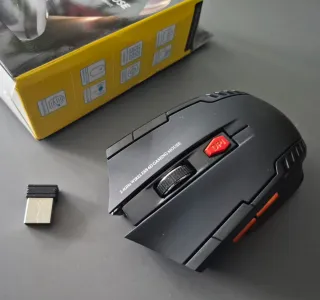 Ratón GamingInalámbrico 2.4GHz Negro/Naranja NUEVO